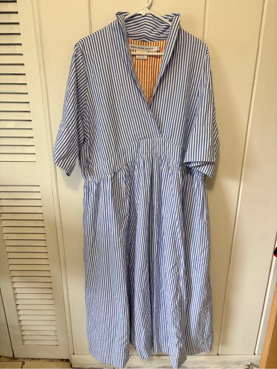 Gretchen Scott Designs Dresses & Skirts - Gretchen Scott Designs Blue and White Striped Maxi Dress
